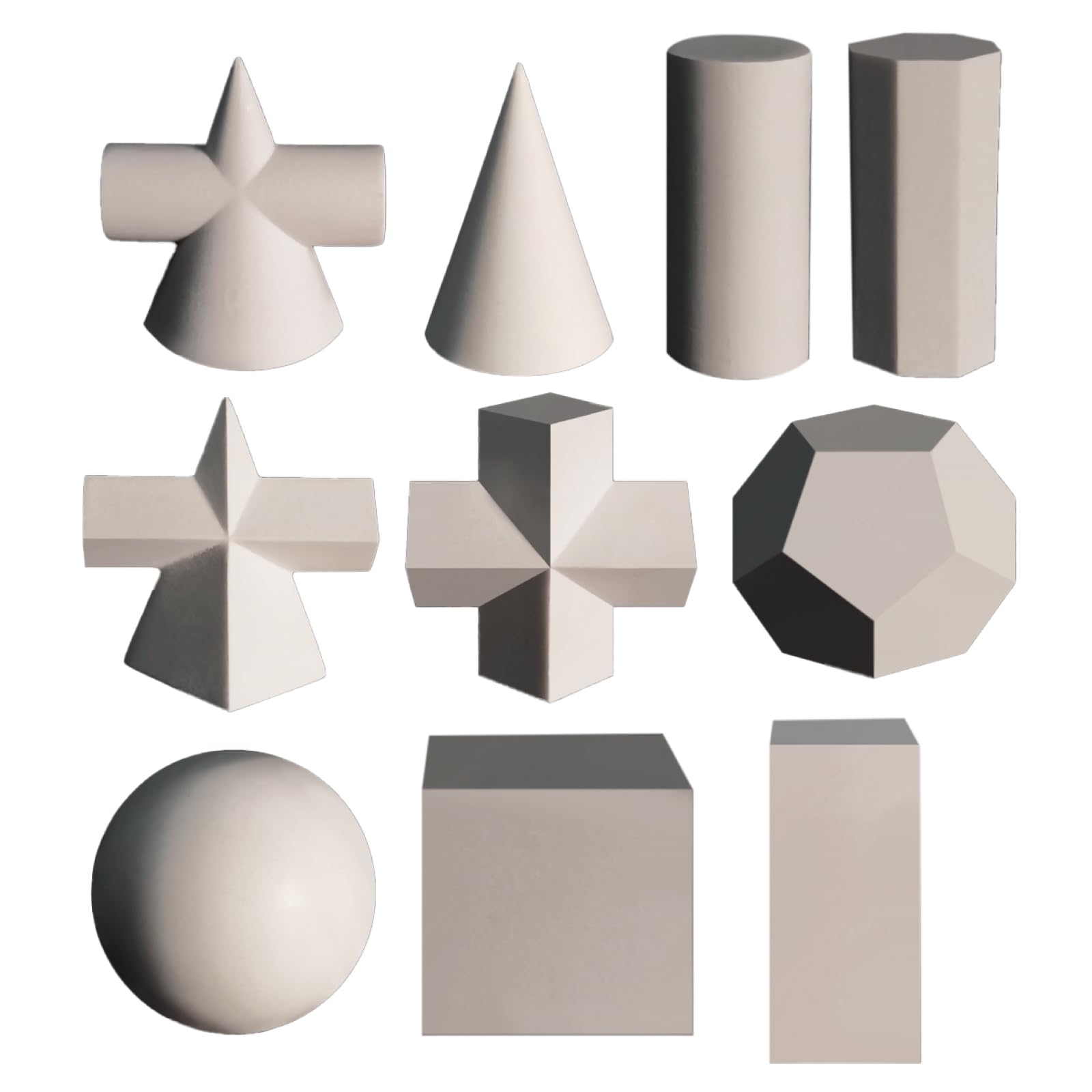 Amazon | nijimomo デッサン モチーフ 10個セット 模型 幾何学